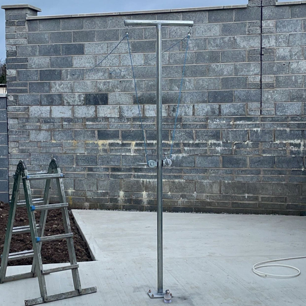 T-bar to wall base plate – Clothes Lines Ireland