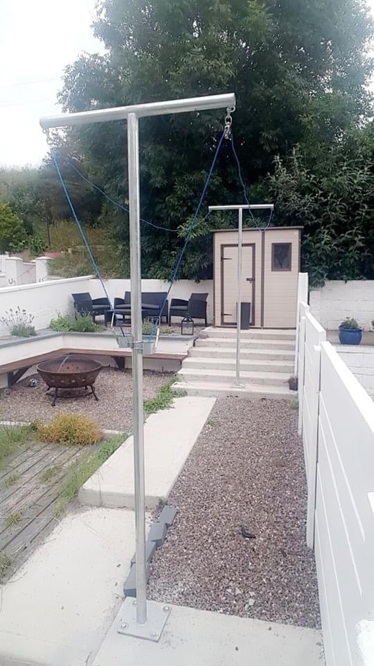Cloth Line Base Double clothes base plate – Clothes Lines Ireland